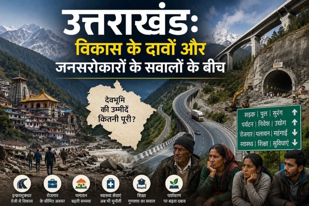 उत्तराखंड : विकास के दावों और जनसरोकारों के सवालों के बीच