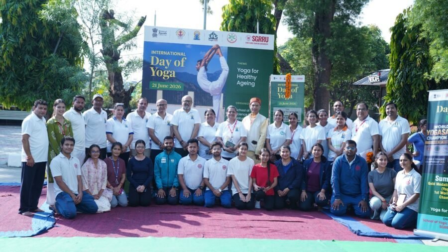 श्री गुरु राम राय विश्वविद्यालय में उत्साहपूर्वक मनाया गया 12वां अंतर्राष्ट्रीय योग दिवस 